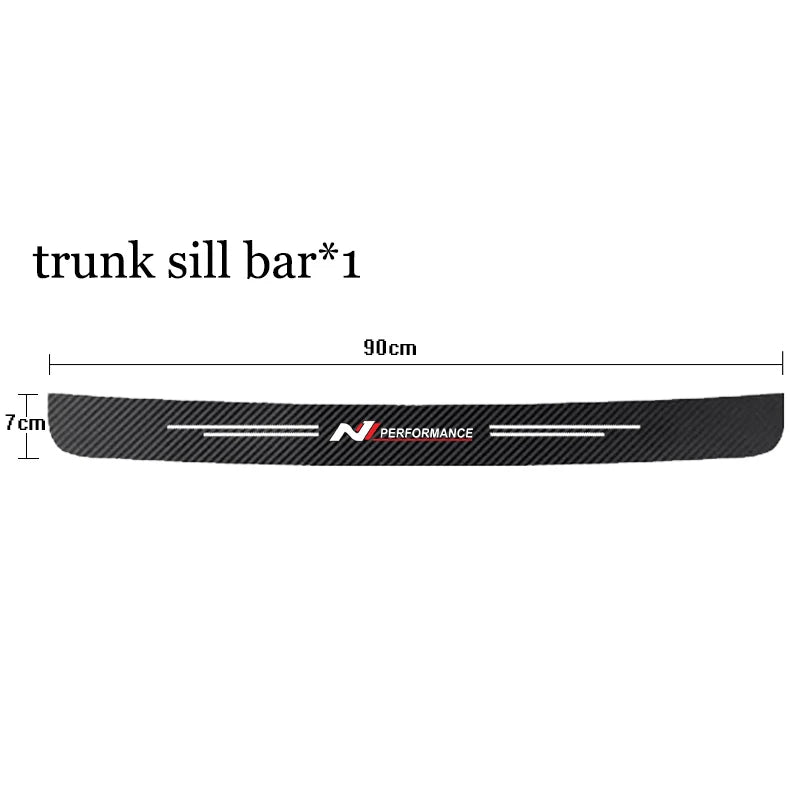 Auto Carbon Fiber Decals Stickers Car Door Threshold Scuff For Hyundai N Performance i10 i20 i30 i40 ix35 Tucson Elantra GENESIS