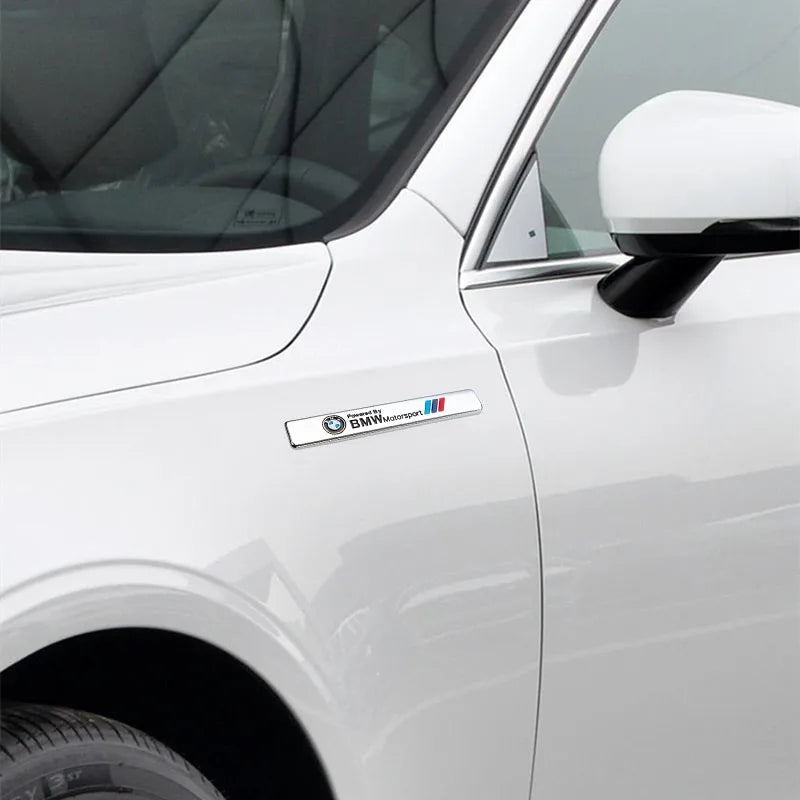 Self-Adhesive 3D Metal Car Fender Trunk Badge Sticker Easy Paste Auto Styling Emblem Decal For BMW Performance F25 F26 F15 F13