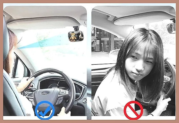 Universal 360° Adjustable Car Baby Safety Mirror for Rear Facing Seat, Wide Angle Anti Glare Kids Child Monitor