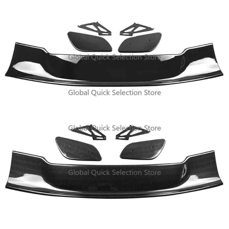 Universal Car Rear Spoiler Wing 145cm, Style Carbon Fiber Trunk Lid Wing Lip, Sedan Body Kit Tuning Decoration Accessories