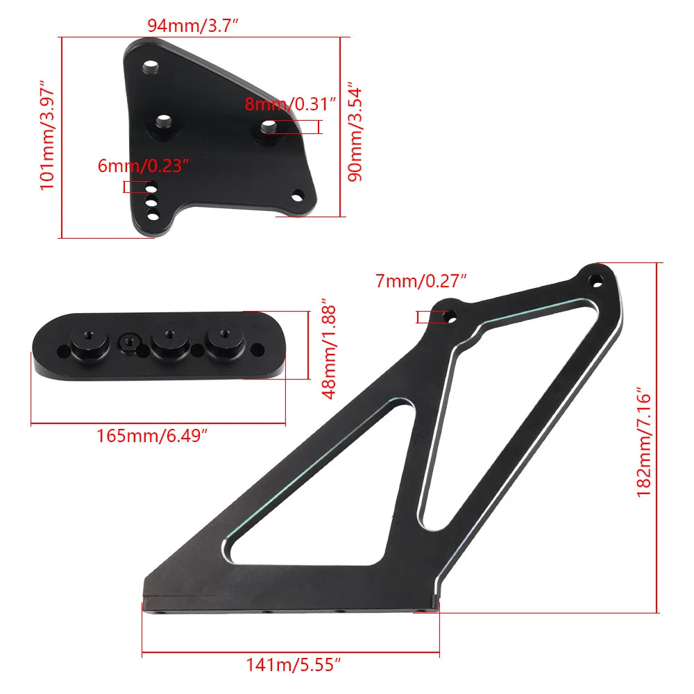 Rear High Mount Rear Wing Bracket Stay Kit for Honda Civic Type R FL5 Car Accessories 2023 2024 2025 Supply Performance Styling