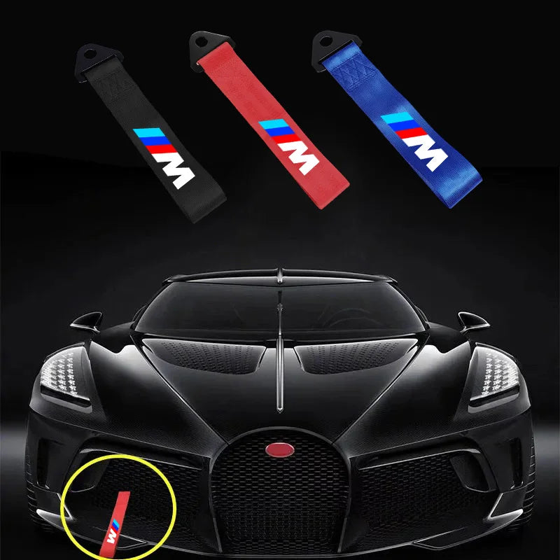 New Car Decorative Nylon Bumper Trailer Towing Ropes For BMW Performance M X1 X3 X5 E39 E46 E90 F20 E60 F30 M3 Auto Accessories