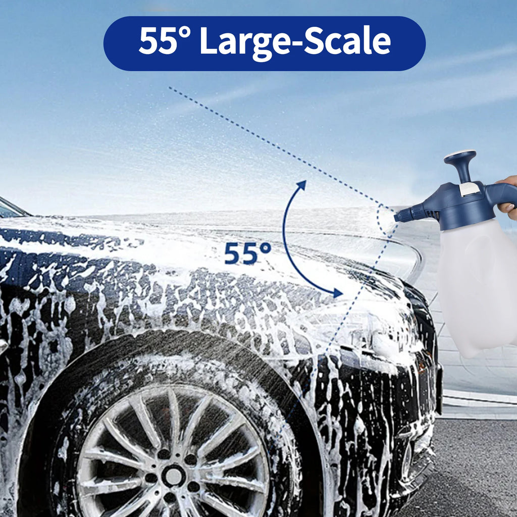 BEAR FORCE Foam Pump Blaster (68oz/2L) Multi-Purpose Hand Pump Foam Sprayer with Dual Adjustable Nozzles Perfect for Car Washing