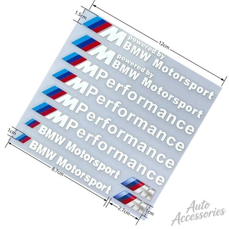 Car Body DIY Sticker Modification Waterproof Fuel Tank Reflective Decal For Bmw M Power Performance E30 E60 E90 i3 M5 M3 F10 F30