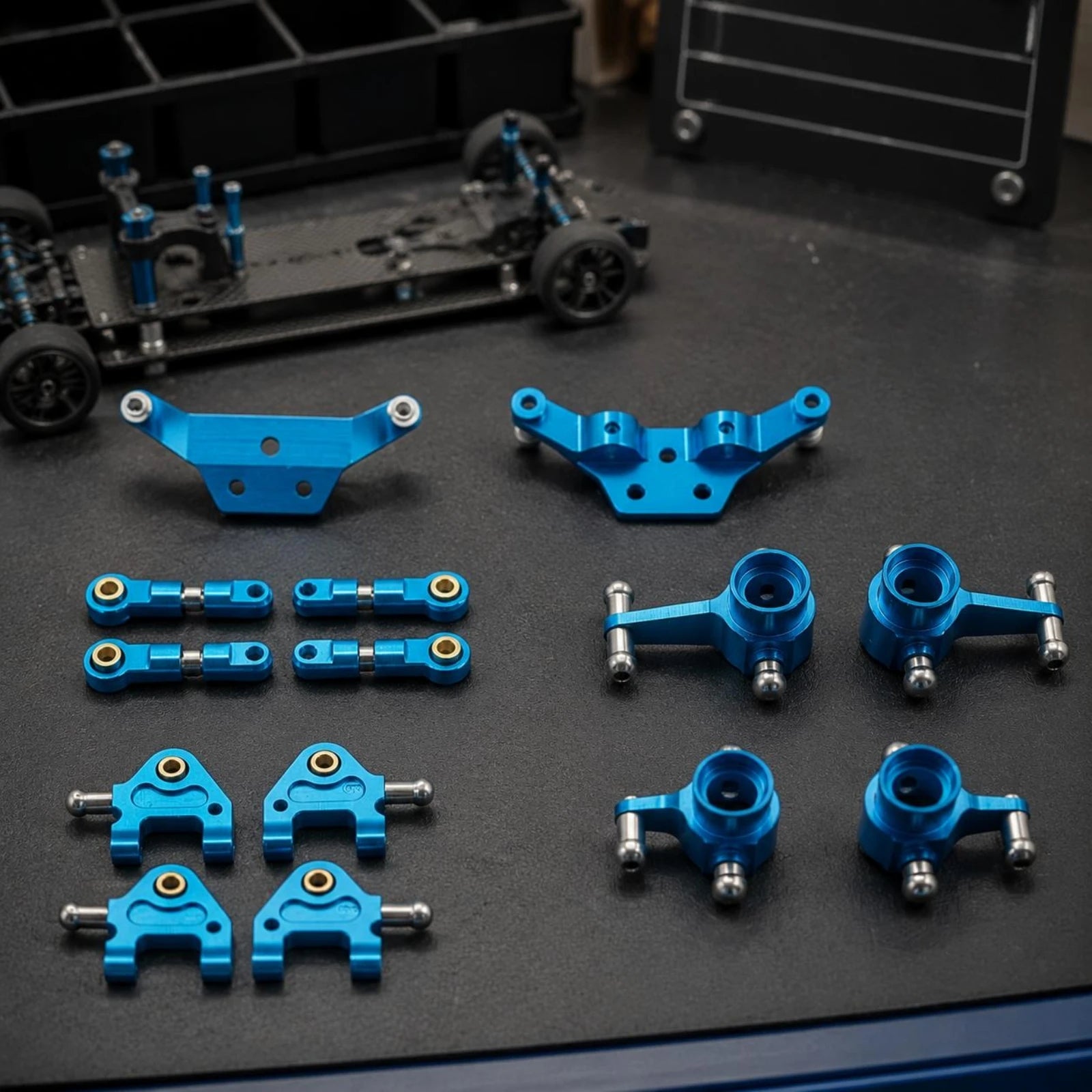RC Car Suspension Arms Stable Performance CNC Machined Cutouts Easy to Install Precision-fit Accessories for Remote Toy