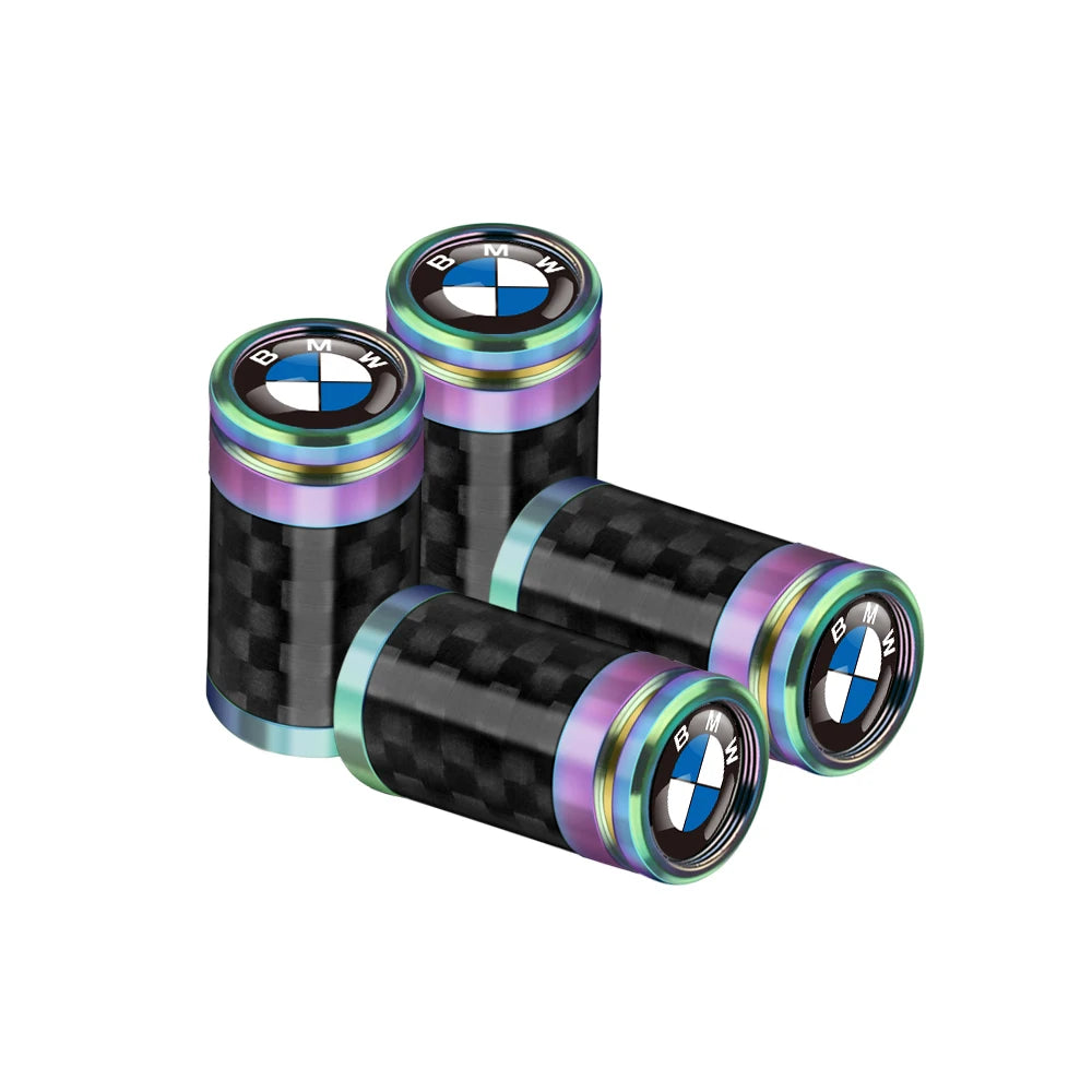 Carbon Fiber Car Tire Valve Caps Auto Accessories For BMW 1 3 5 7 Series M Performance M3 M5 M6 F01 F20 F10 F13 F15 F16 F30 F34