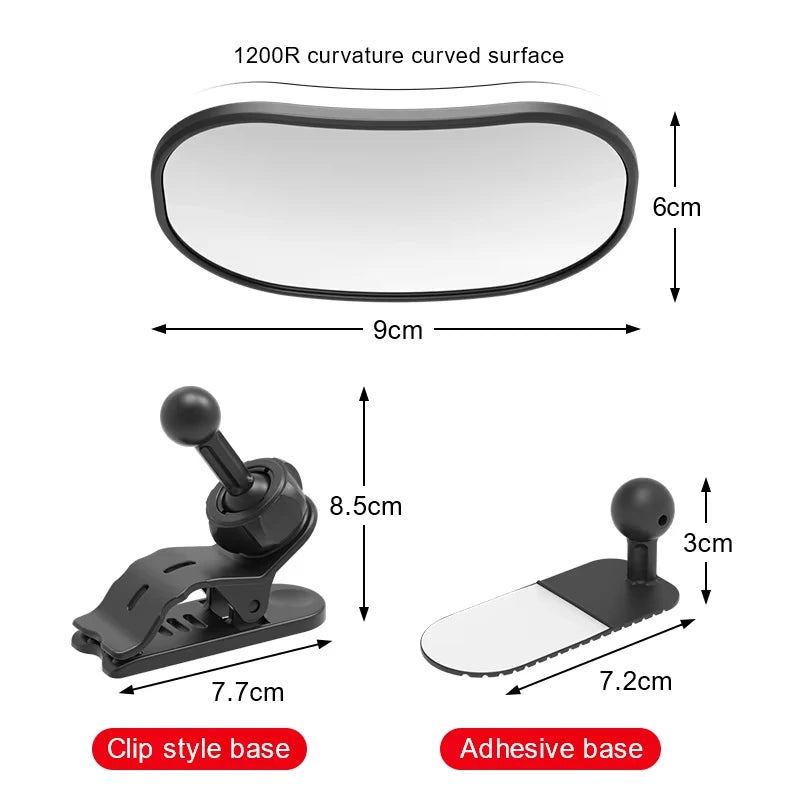 Adjustable Wide Car Rear Seat Mirror Baby/Child Seat Car Safety Mirror Monitor Clip or Paste Safety Car Baby Mirror Car Interior