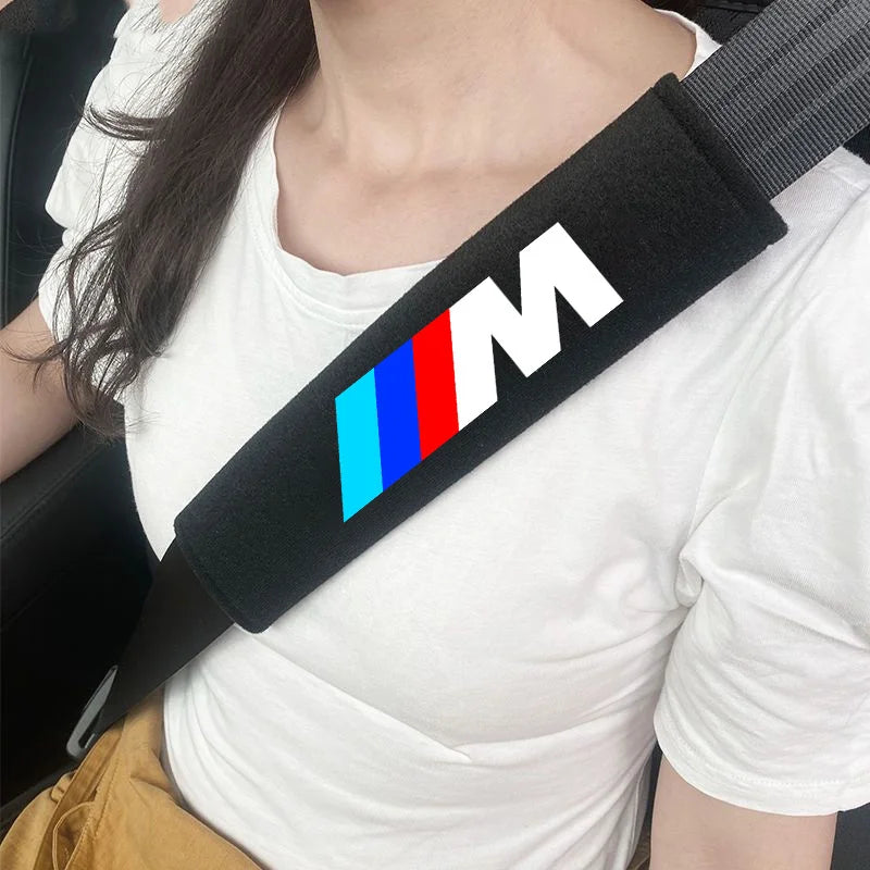 Car Seat Belt Safety Belt Shoulder Cover Breathable Protection Seat Belt Pads For BMW M Performance M3 M5 X1 X3 X5 X6 E46 E39