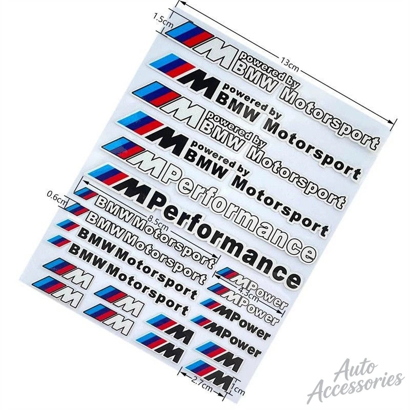 Car Body DIY Sticker Modification Waterproof Fuel Tank Reflective Decal For Bmw M Power Performance E30 E60 E90 i3 M5 M3 F10 F30