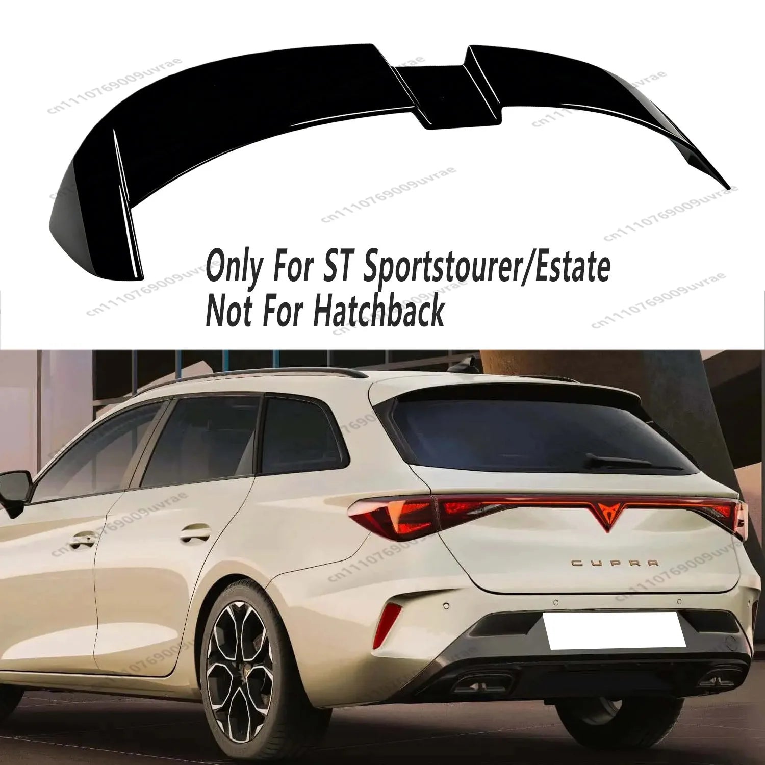 OTG Style Gloss Black Rear Spoiler Caps For Cupra Leon/Leon MK4 ST TSI TDI Sportstourer 2020-2026 Rear Roof Wing Bodykits Tuning