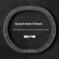 For MG ONE MG ES5 MG4 EV MG7 Suede Anti-slip Car Steering Wheel Cover Upper and lower D shape 3D Embossing Logo Auto Accessories
