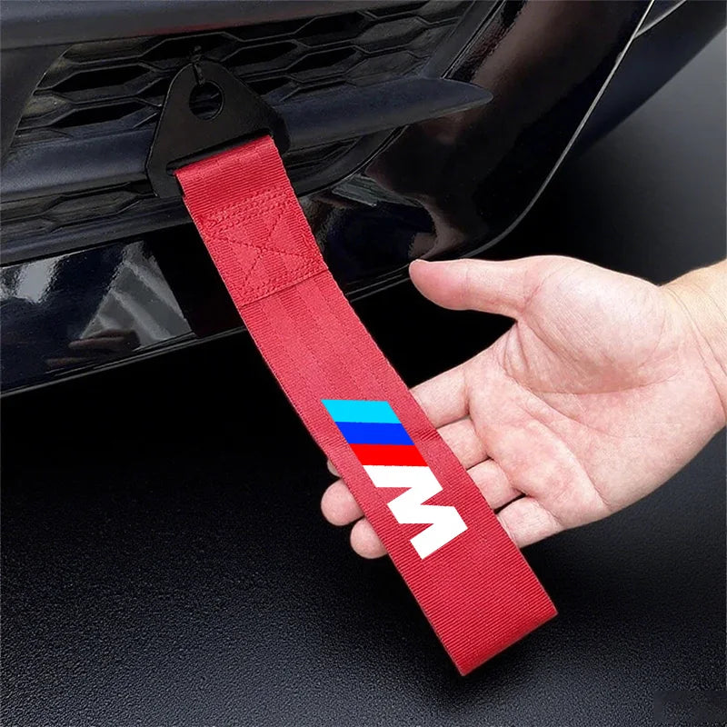 New Car Decorative Nylon Bumper Trailer Towing Ropes For BMW Performance M X1 X3 X5 E39 E46 E90 F20 E60 F30 M3 Auto Accessories