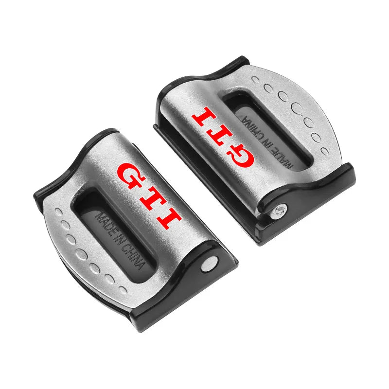 Car Safety Seatbelt Stopper Adjuster Clip To Relax Shoulder Neck Emblem for VW GTI CC Golf 6 7 GTI Tiguan Passat B5 B6 B7 Jetta