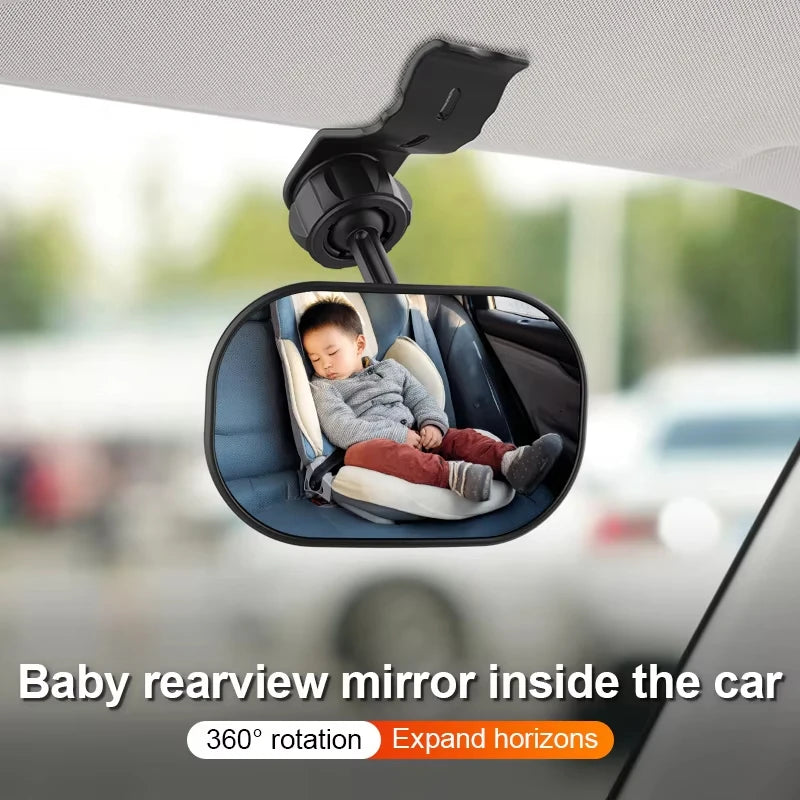 Adjustable Wide Car Rear Seat Mirror Baby/Child Seat Car Safety Mirror Monitor Clip or Paste Safety Car Baby Mirror Car Interior