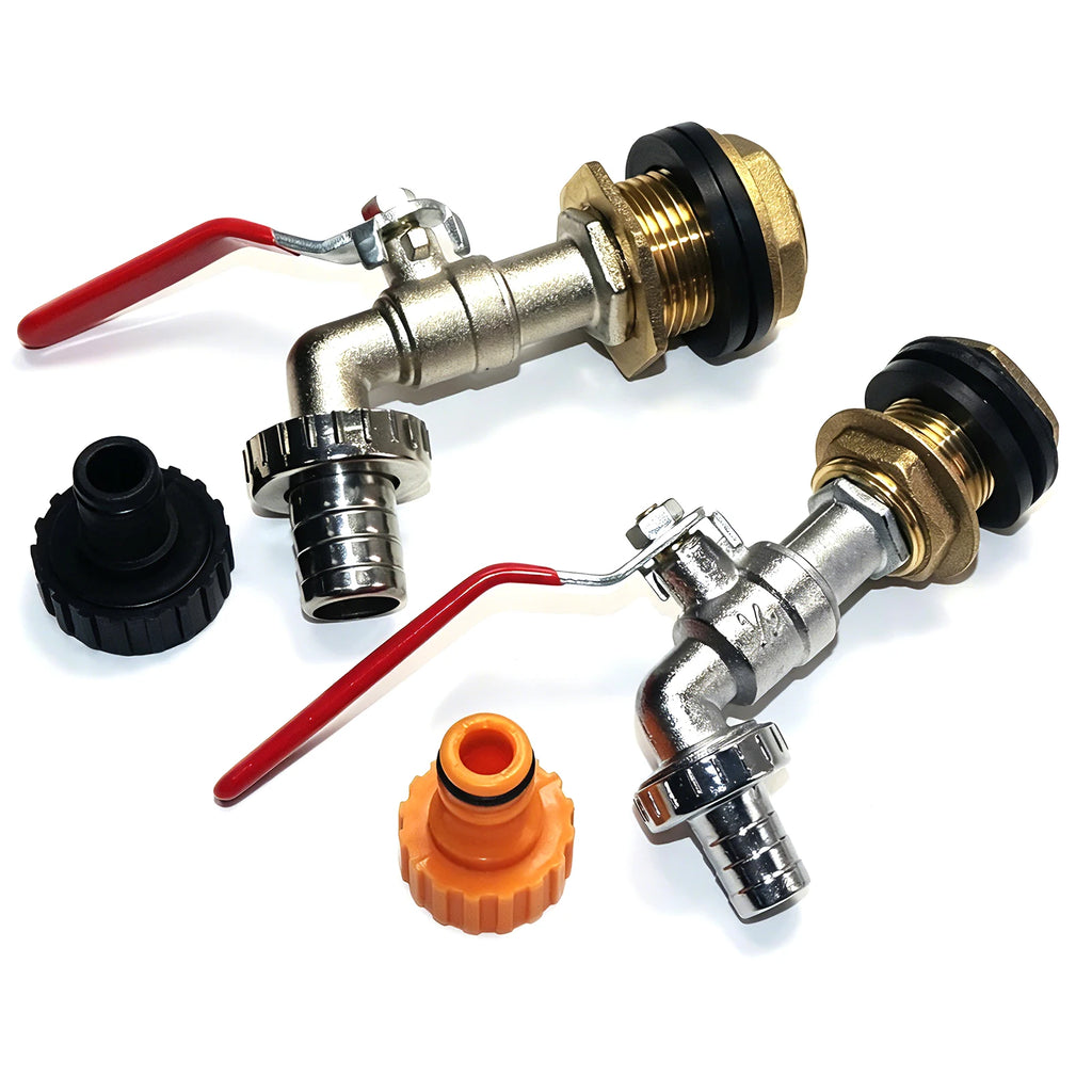 Brass thread flange alloy faucet set comes with 16mm plastic nipple quick connect water tank water bucket faucet as a gift