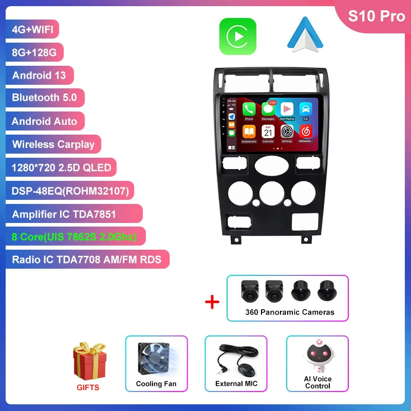 9 Inch 8 Core 4G BT DSP GPS Wireless Carplay Car Stereo Player Touch Screen Radio Android Multimedia For Ford Mondeo 3 2000~2007