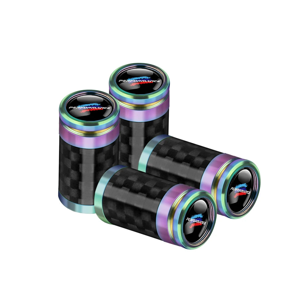 Carbon Fiber Car Tire Valve Caps Auto Accessories For BMW 1 3 5 7 Series M Performance M3 M5 M6 F01 F20 F10 F13 F15 F16 F30 F34