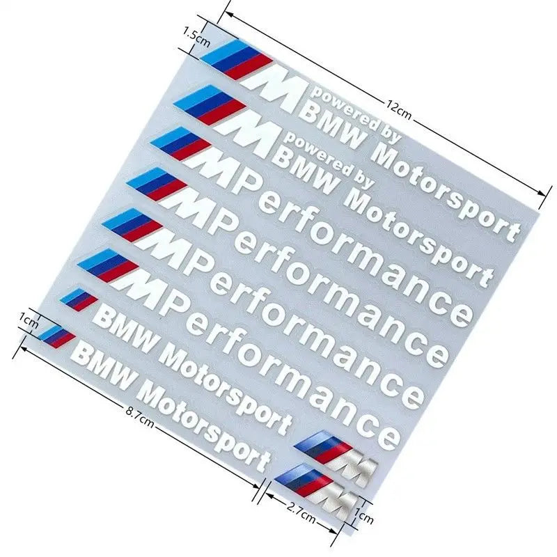 Car Body DIY Sticker Modification Waterproof Fuel Tank Reflective Decal For Bmw M Power Performance E30 E60 E90 i3 M5 M3 F10 F30
