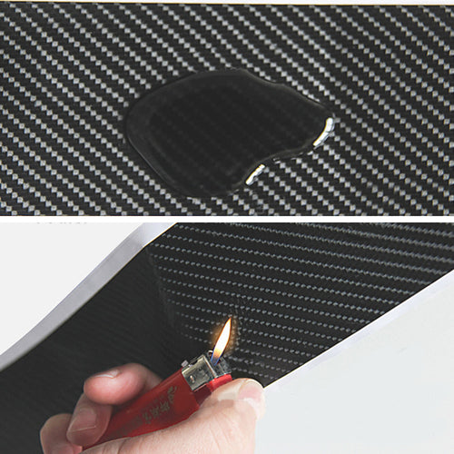 4Pc Black Car Door Plate Stickers Carbon Fiber