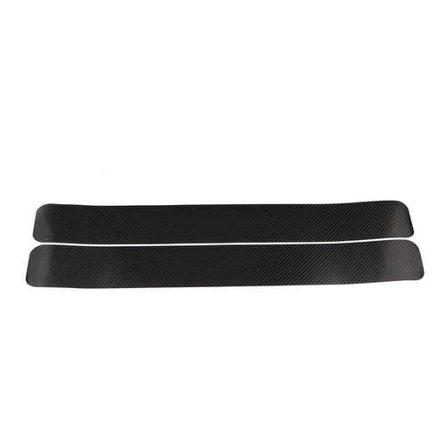 4Pc Black Car Door Plate Stickers Carbon Fiber