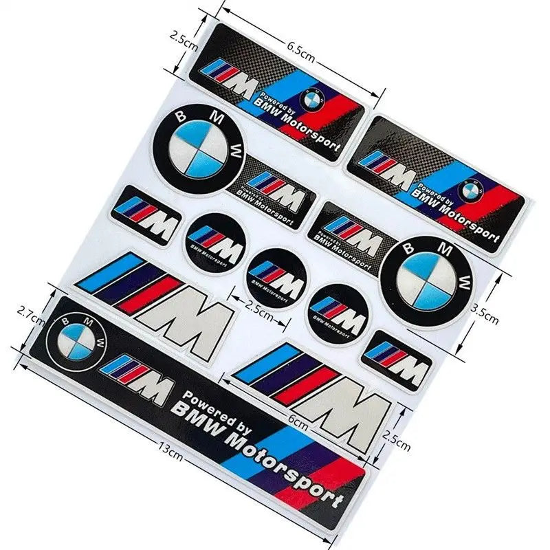 Car Body DIY Sticker Modification Waterproof Fuel Tank Reflective Decal For Bmw M Power Performance E30 E60 E90 i3 M5 M3 F10 F30