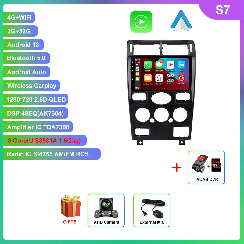 9 Inch 8 Core 4G BT DSP GPS Wireless Carplay Car Stereo Player Touch Screen Radio Android Multimedia For Ford Mondeo 3 2000~2007