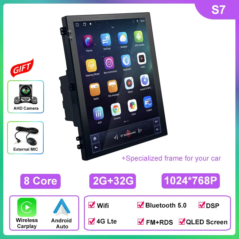 8 Core 4G Lte 9.7 Inch Android Car Multimedia Carplay Player Navigation GPS Radio Stereo Touch Screen for Jeep Compass 2017~2020