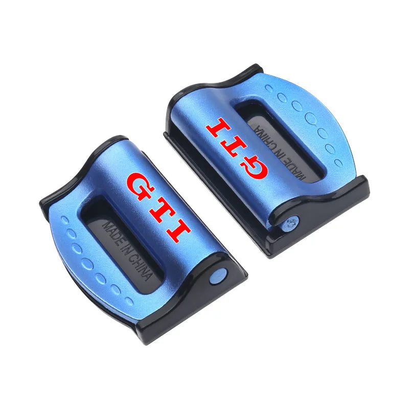 Car Safety Seatbelt Stopper Adjuster Clip To Relax Shoulder Neck Emblem for VW GTI CC Golf 6 7 GTI Tiguan Passat B5 B6 B7 Jetta
