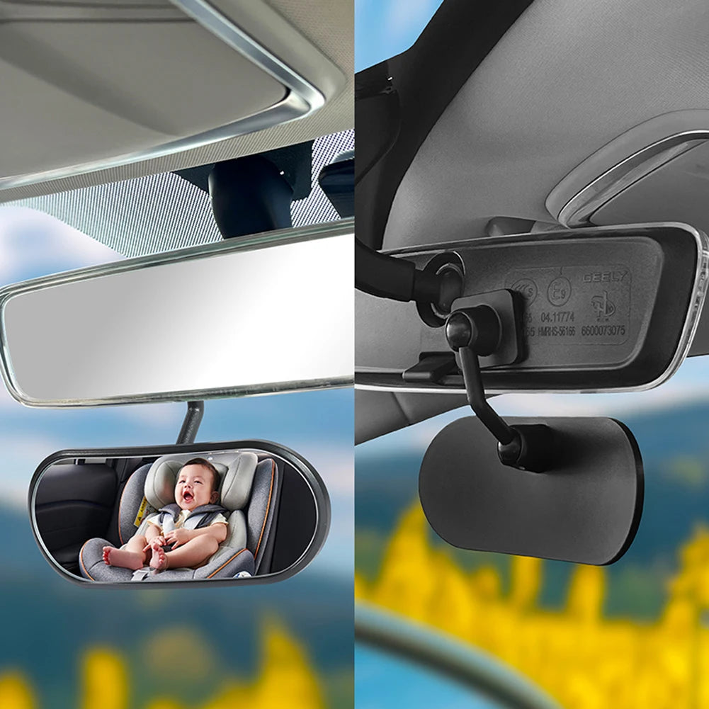 Baby Car Mirror 360° Adjustable Rear View Mirror Automotive Rearview Baby Observation Mirror Baby Mirrors Car Interior Accessory