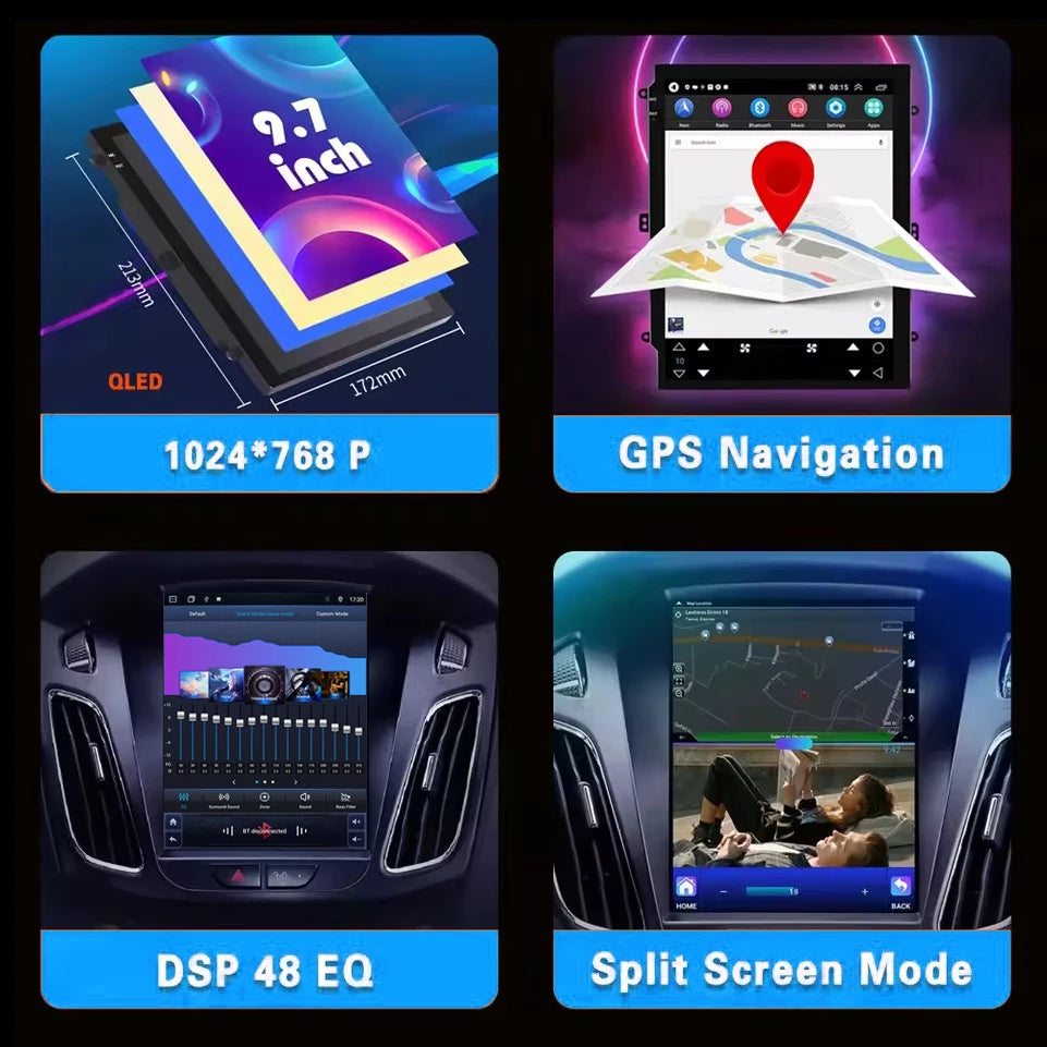 8 Core 4G Lte 9.7 Inch Android Car Multimedia Carplay Player Navigation GPS Radio Stereo Touch Screen for Jeep Compass 2017~2020
