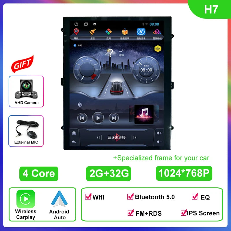 8 Core 4G Lte 9.7 Inch Android Car Multimedia Carplay Player Navigation GPS Radio Stereo Touch Screen for Jeep Compass 2017~2020