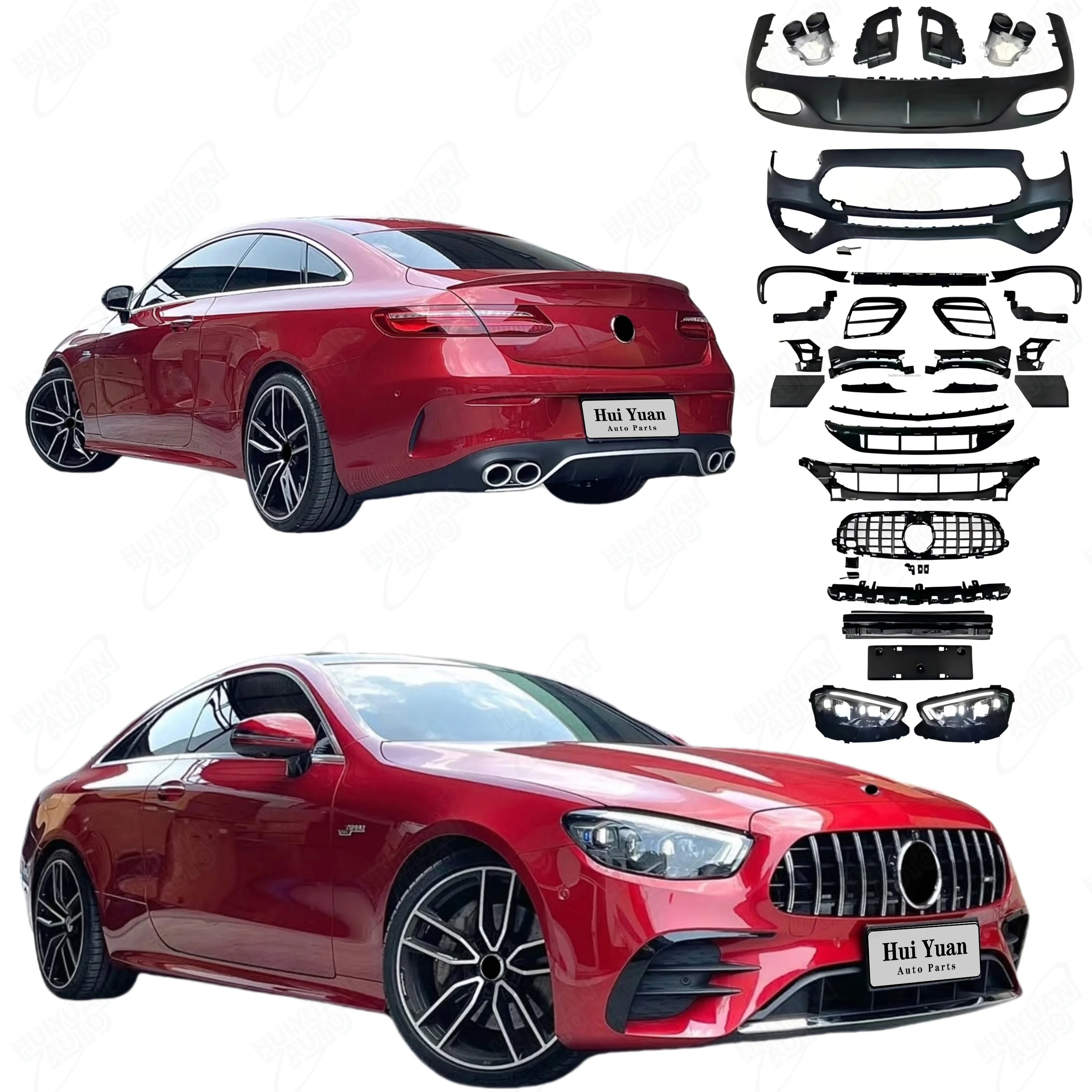 Wholesale Auto Body Kit for 2017-2023 W238 C238 E Coupe to E63 Car Bumpers Car Diffusers Headlights