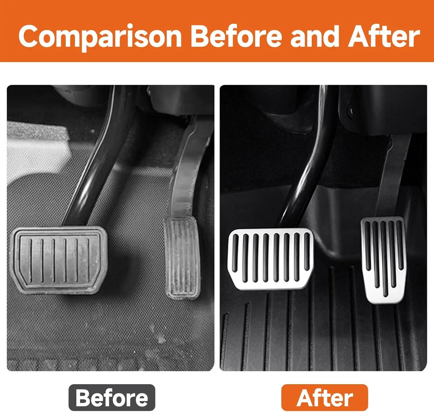 For Tesla Performance Pedal Pads Cover Foot Aluminum Non-Slip Pedals for Model Y(Juniper) Model 3(Highland) 3/Y 2017-2026