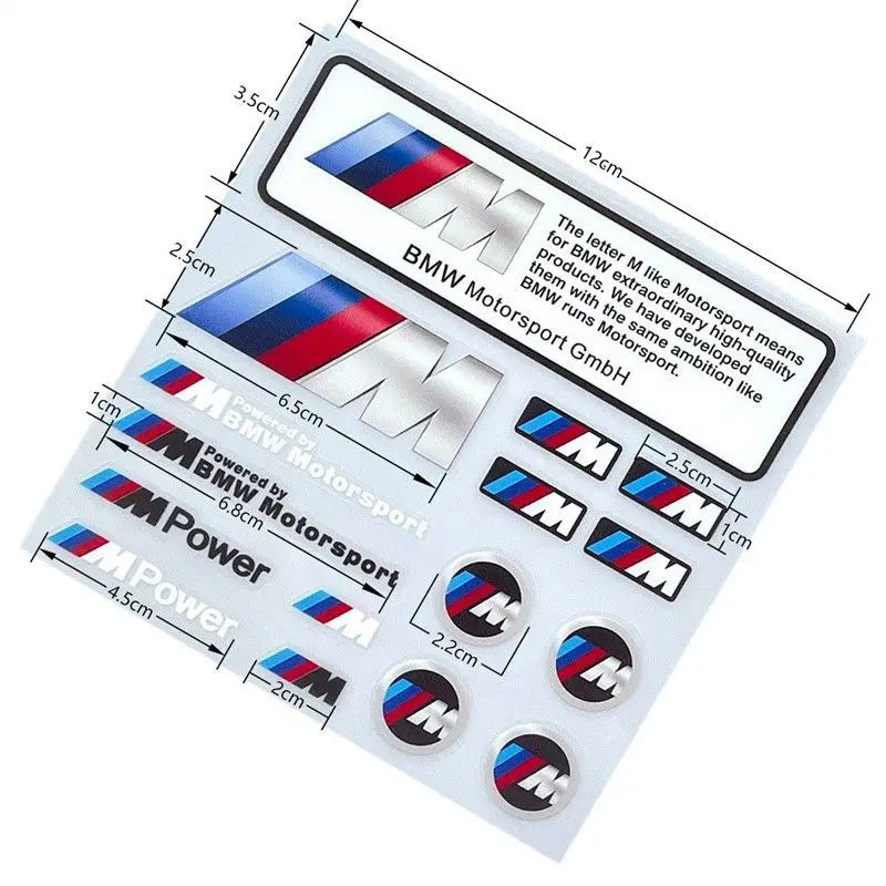 Car Body DIY Sticker Modification Waterproof Fuel Tank Reflective Decal For Bmw M Power Performance E30 E60 E90 i3 M5 M3 F10 F30