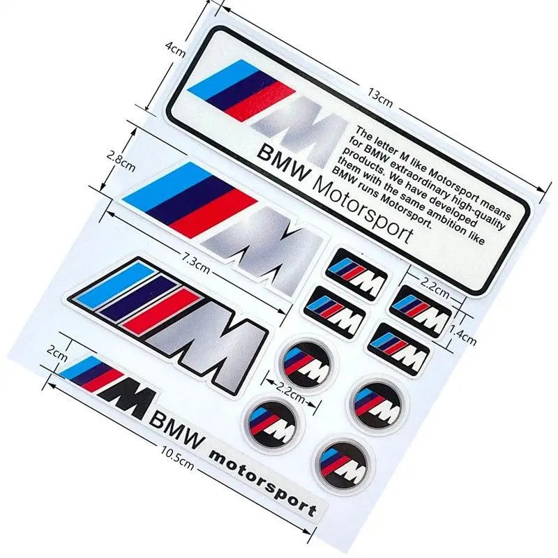 Car Body DIY Sticker Modification Waterproof Fuel Tank Reflective Decal For Bmw M Power Performance E30 E60 E90 i3 M5 M3 F10 F30