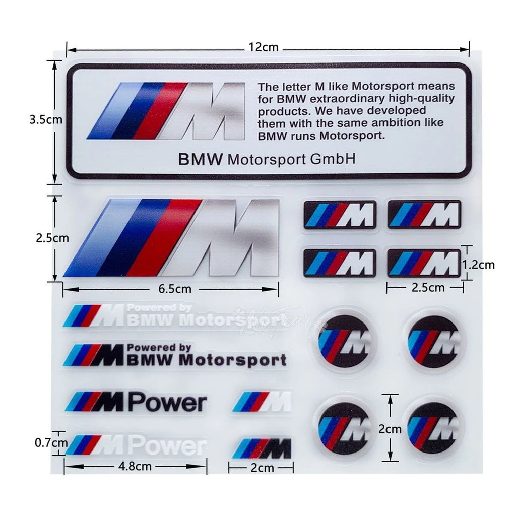 Car Interior Exterior Decoration Sticker For Bmw M 50TH Power Performance E28 E30 E34 E36 E46 E60 E90 F84 Waterproof Decal