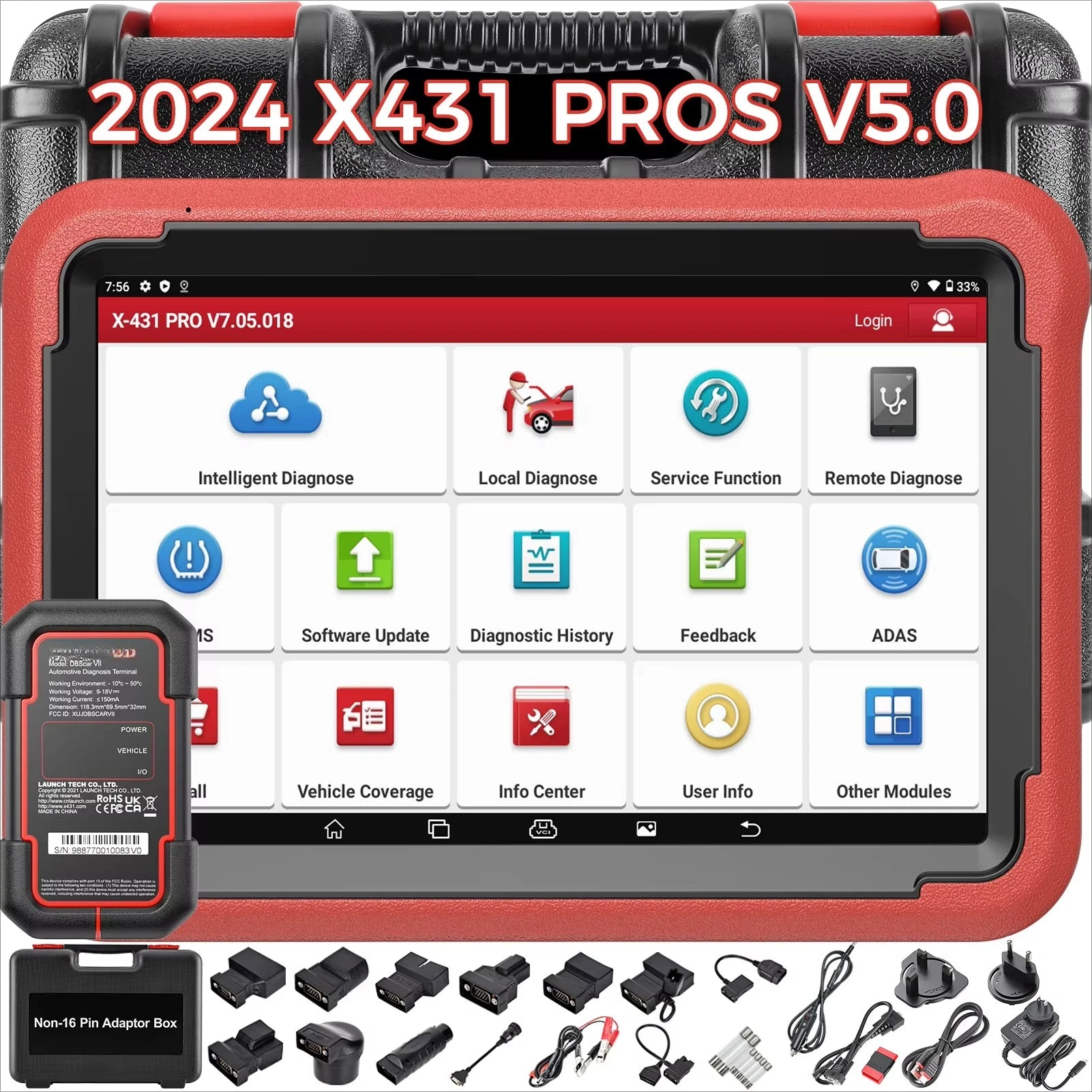 Original  X431 Pros v 5.0 V1.0 X-431 V5.0 X 431 OBDII Ecu Automotive Diagnostic Tool Automotriz Professional Car Scanner