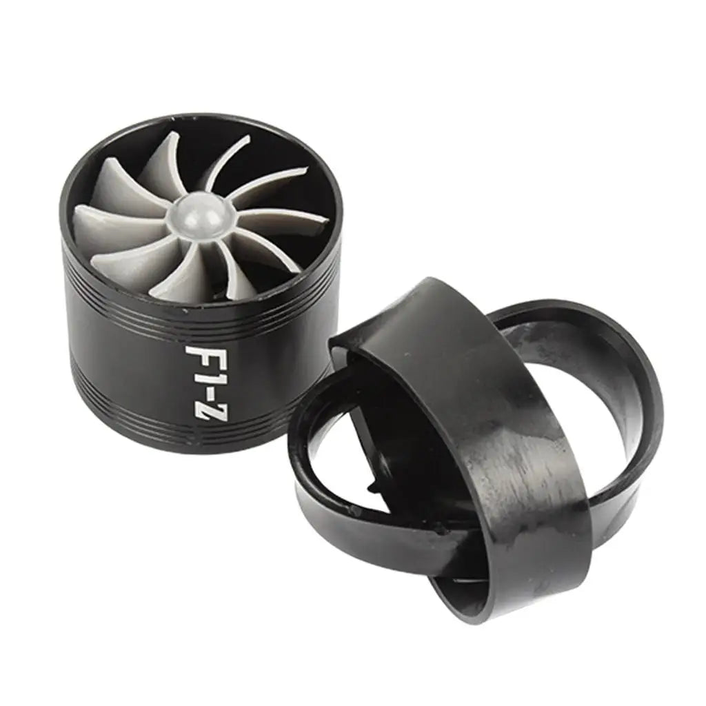 Turboes Saver Fan Air Intake Turbine Universal Car Kit with 2pcs Rubber Holders for High Performance Boost