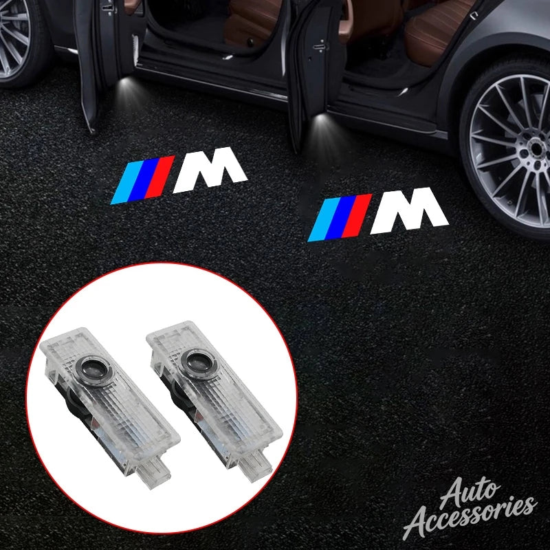 LED Car Door Welcome Lamp For BMW M Performance E46 E90 E60 F20 X1 F10 F30 Atmosphere Light Ghost Shadow Projector Light Sticker