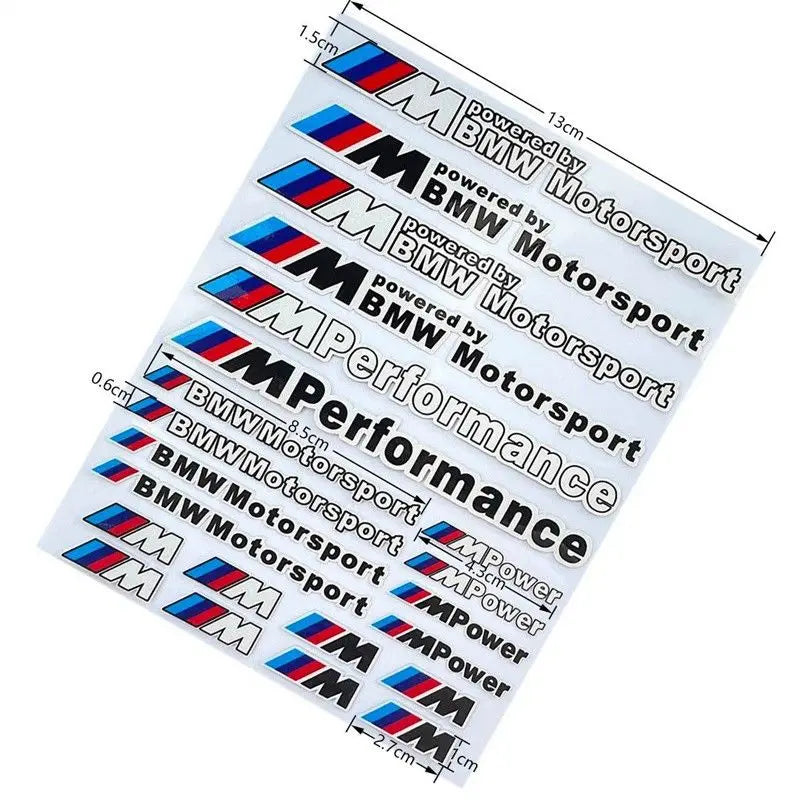 Car Body DIY Sticker Modification Waterproof Fuel Tank Reflective Decal For Bmw M Power Performance E30 E60 E90 i3 M5 M3 F10 F30