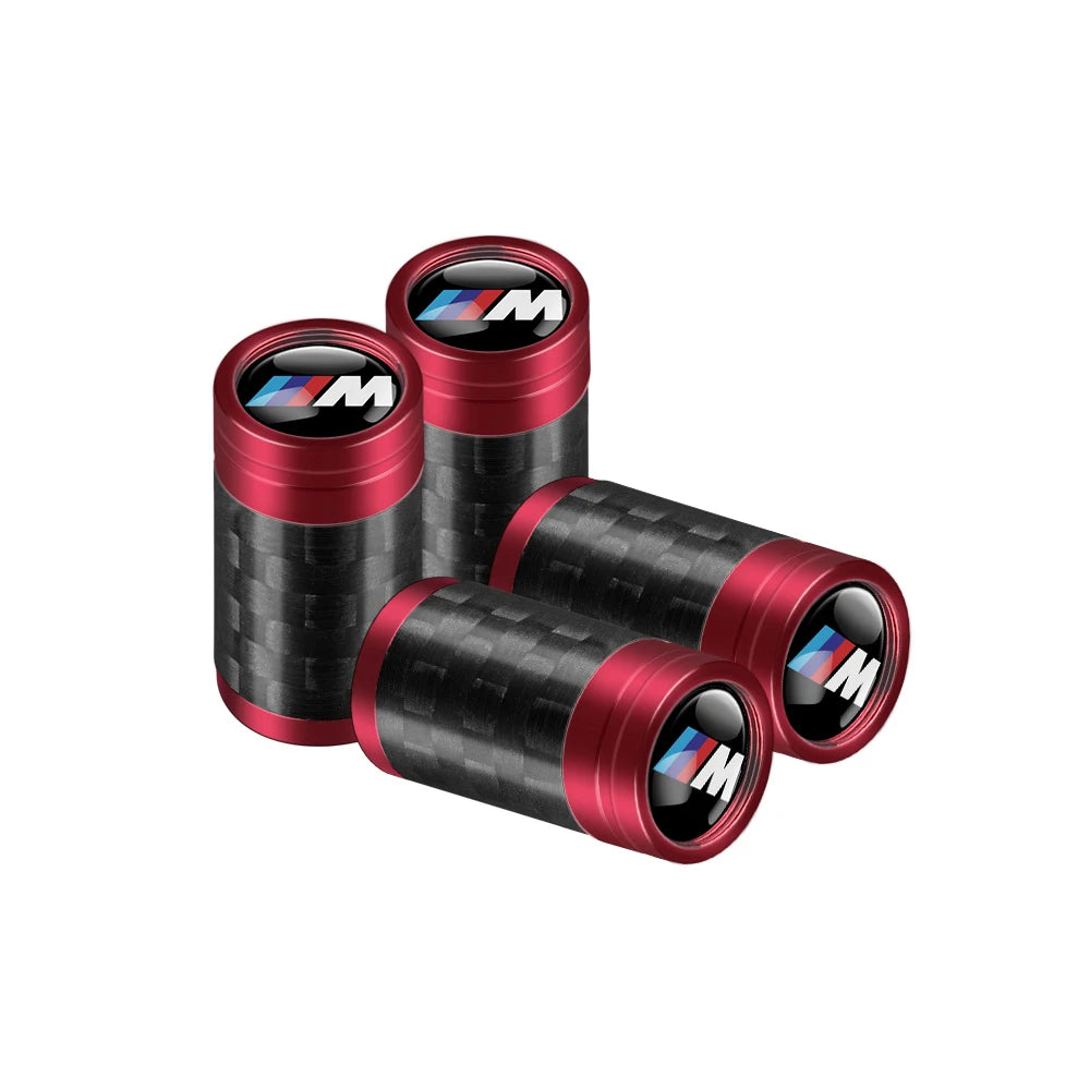 Carbon Fiber Car Tire Valve Caps Auto Accessories For BMW 1 3 5 7 Series M Performance M3 M5 M6 F01 F20 F10 F13 F15 F16 F30 F34