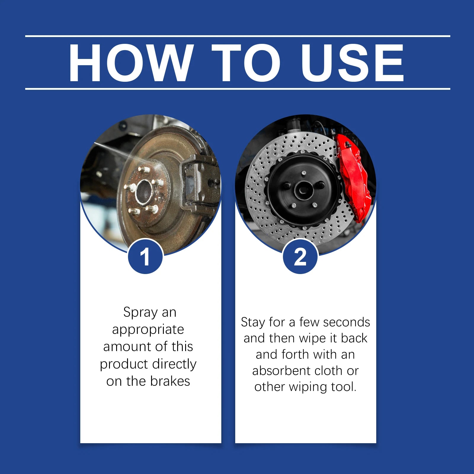 Automotive Brake Cleaner Rust Removes Extends Brake System Lifespan High-Performance Brake Polishing Refurbish Car Maintenance