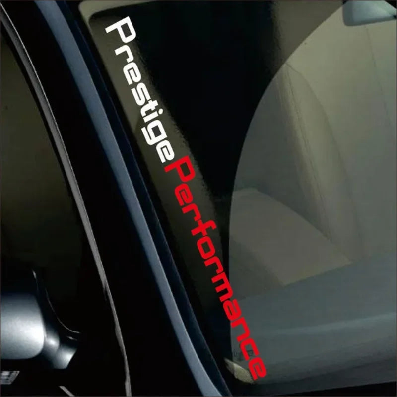 Front Windshield Decor Stickers Universal Durable Prestige Performance Car Styling Car Accessories Car Sunshade Stickers