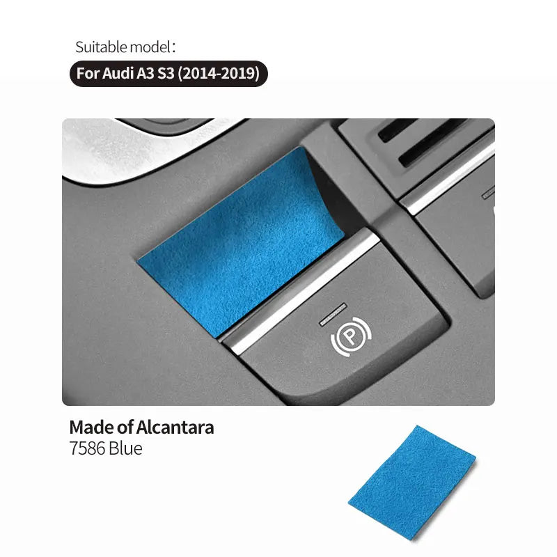 For Audi Sport Performance 8V A3 S3 (2014-2019) Made of Alcantara Car Handbrake Button Knob Trim Sticker Interior Accessories