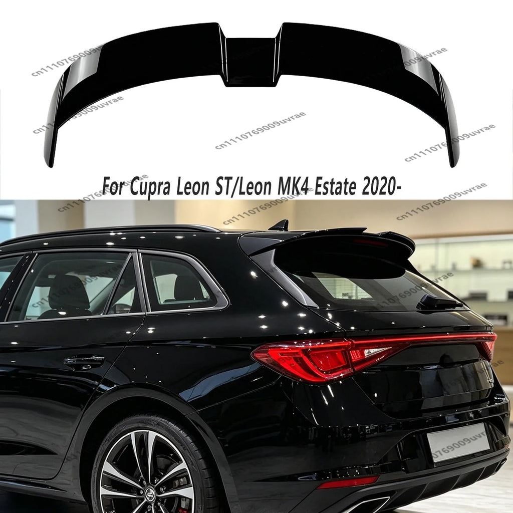 OTG Style Gloss Black Rear Spoiler Caps For Cupra Leon/Leon MK4 ST TSI TDI Sportstourer 2020-2026 Rear Roof Wing Bodykits Tuning