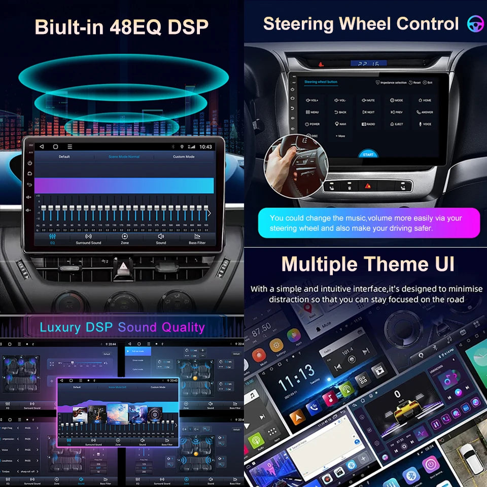 9 Inch 8 Core 4G BT DSP GPS Wireless Carplay Car Stereo Player Touch Screen Radio Android Multimedia For Ford Mondeo 3 2000~2007