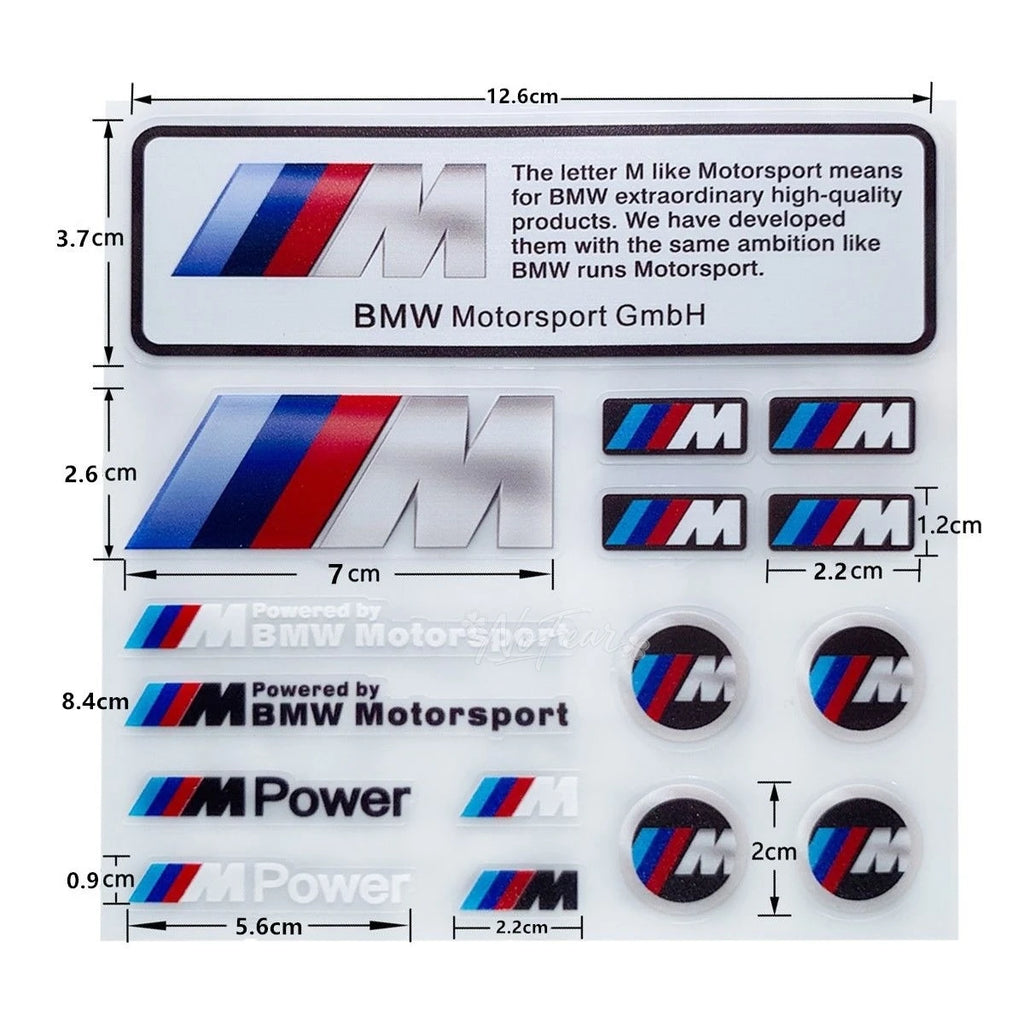Car Interior Exterior Decoration Sticker For Bmw M 50TH Power Performance E28 E30 E34 E36 E46 E60 E90 F84 Waterproof Decal
