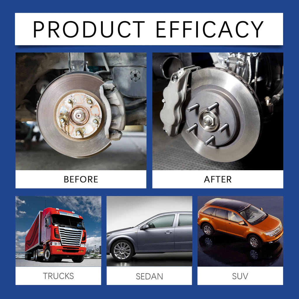 Automotive Brake Cleaner Rust Removes Extends Brake System Lifespan High-Performance Brake Polishing Refurbish Car Maintenance