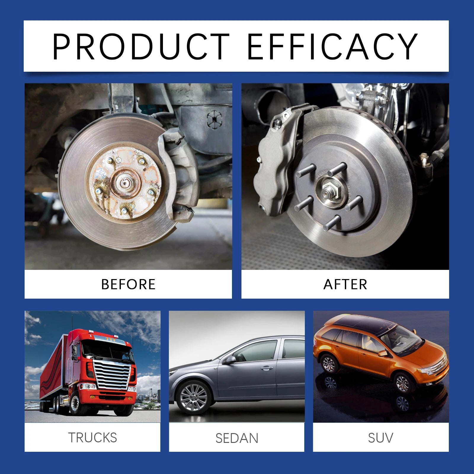 Automotive Brake Cleaner Rust Removes Extends Brake System Lifespan High-Performance Brake Polishing Refurbish Car Maintenance