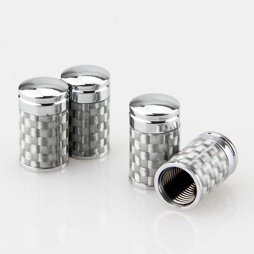 Rylybons 4pcs Copper Carbon Fiber Car Tire Wheel